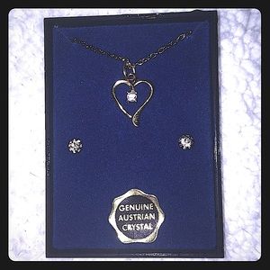 Genuine Austrian crystal💛necklace/earrings set